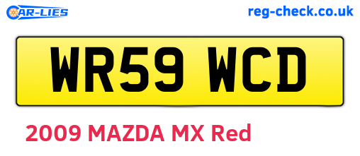WR59WCD are the vehicle registration plates.