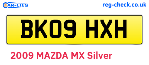 BK09HXH are the vehicle registration plates.