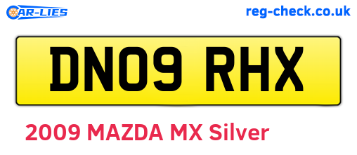 DN09RHX are the vehicle registration plates.