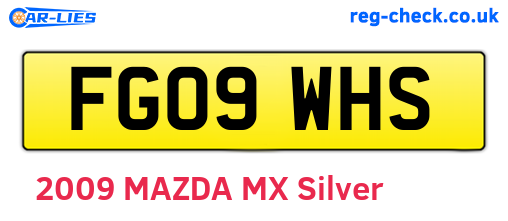 FG09WHS are the vehicle registration plates.