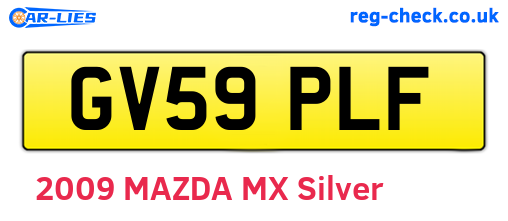 GV59PLF are the vehicle registration plates.