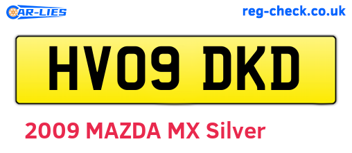 HV09DKD are the vehicle registration plates.