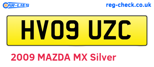 HV09UZC are the vehicle registration plates.