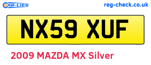 NX59XUF are the vehicle registration plates.