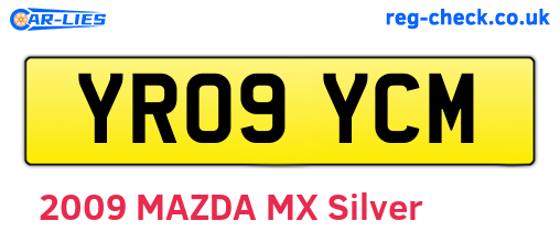 YR09YCM are the vehicle registration plates.