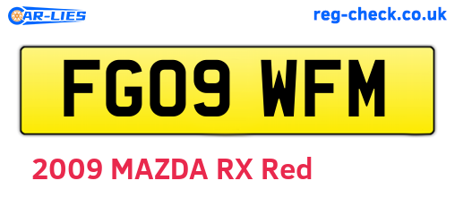 FG09WFM are the vehicle registration plates.
