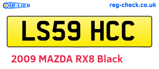 LS59HCC are the vehicle registration plates.