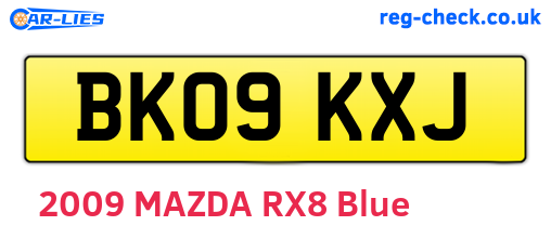 BK09KXJ are the vehicle registration plates.