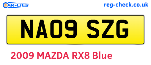 NA09SZG are the vehicle registration plates.