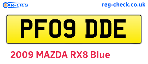 PF09DDE are the vehicle registration plates.