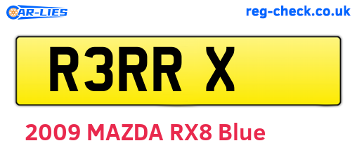 R3RRX are the vehicle registration plates.