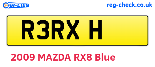 R3RXH are the vehicle registration plates.