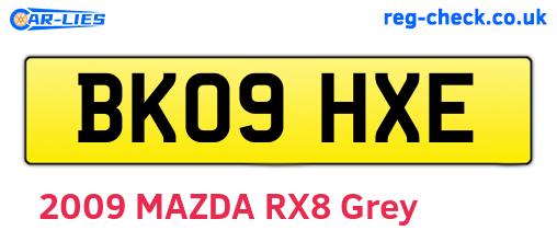 BK09HXE are the vehicle registration plates.