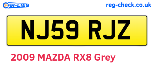 NJ59RJZ are the vehicle registration plates.