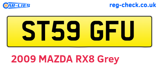 ST59GFU are the vehicle registration plates.