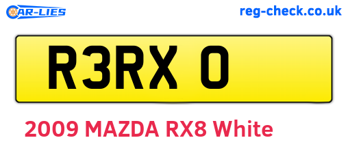 R3RXO are the vehicle registration plates.