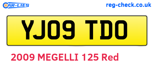 YJ09TDO are the vehicle registration plates.