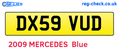 DX59VUD are the vehicle registration plates.