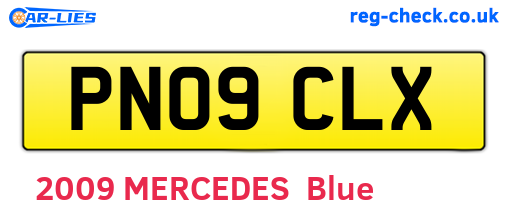 PN09CLX are the vehicle registration plates.