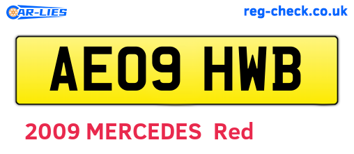 AE09HWB are the vehicle registration plates.