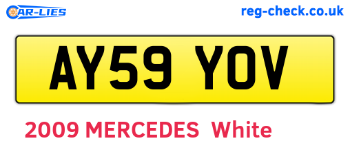 AY59YOV are the vehicle registration plates.