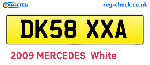 DK58XXA are the vehicle registration plates.