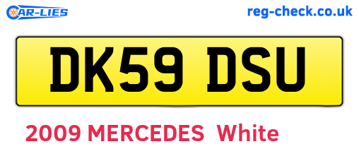 DK59DSU are the vehicle registration plates.