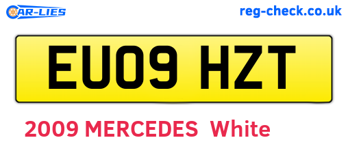 EU09HZT are the vehicle registration plates.