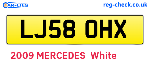 LJ58OHX are the vehicle registration plates.