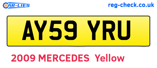 AY59YRU are the vehicle registration plates.
