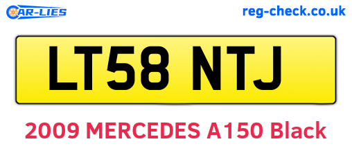 LT58NTJ are the vehicle registration plates.