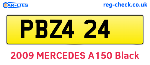 PBZ424 are the vehicle registration plates.