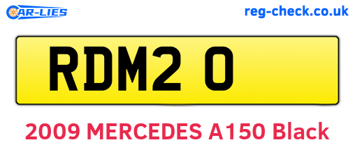 RDM20 are the vehicle registration plates.