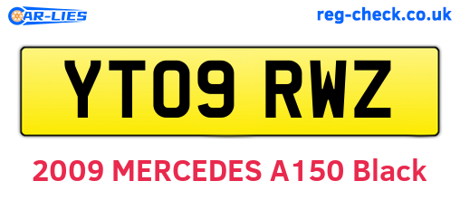 YT09RWZ are the vehicle registration plates.