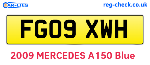 FG09XWH are the vehicle registration plates.