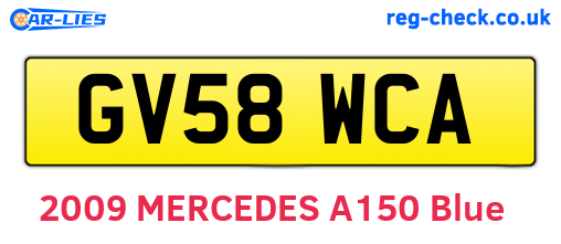 GV58WCA are the vehicle registration plates.