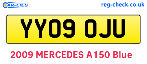 YY09OJU are the vehicle registration plates.