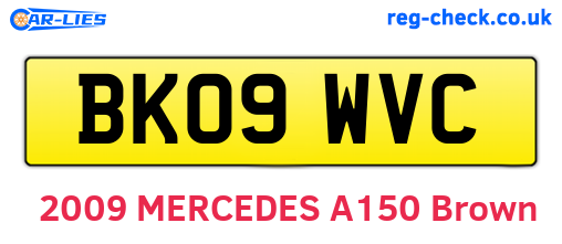 BK09WVC are the vehicle registration plates.