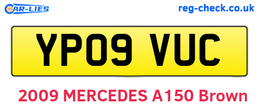 YP09VUC are the vehicle registration plates.