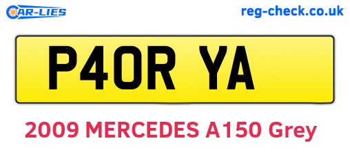 P40RYA are the vehicle registration plates.