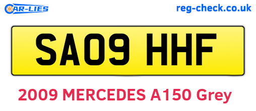 SA09HHF are the vehicle registration plates.