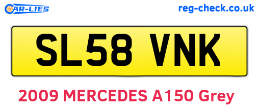 SL58VNK are the vehicle registration plates.