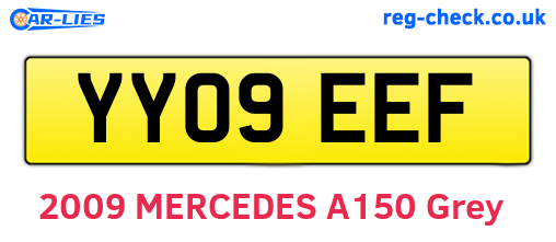 YY09EEF are the vehicle registration plates.