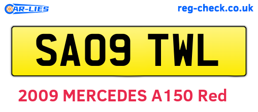 SA09TWL are the vehicle registration plates.