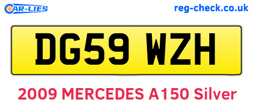 DG59WZH are the vehicle registration plates.