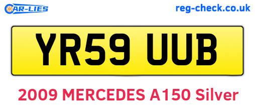 YR59UUB are the vehicle registration plates.