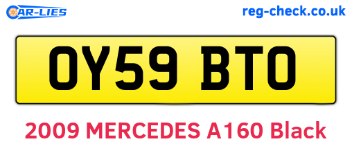 OY59BTO are the vehicle registration plates.