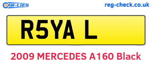 R5YAL are the vehicle registration plates.