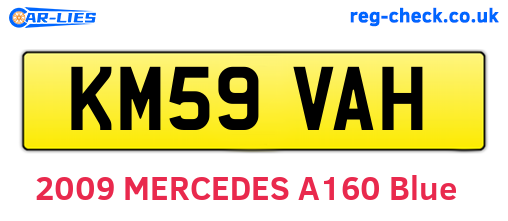 KM59VAH are the vehicle registration plates.