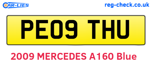 PE09THU are the vehicle registration plates.